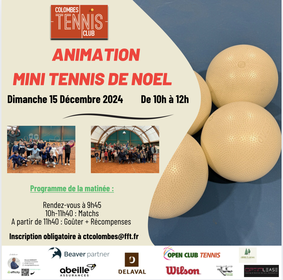 Animation Mini et Baby Tennis de Noël ! 